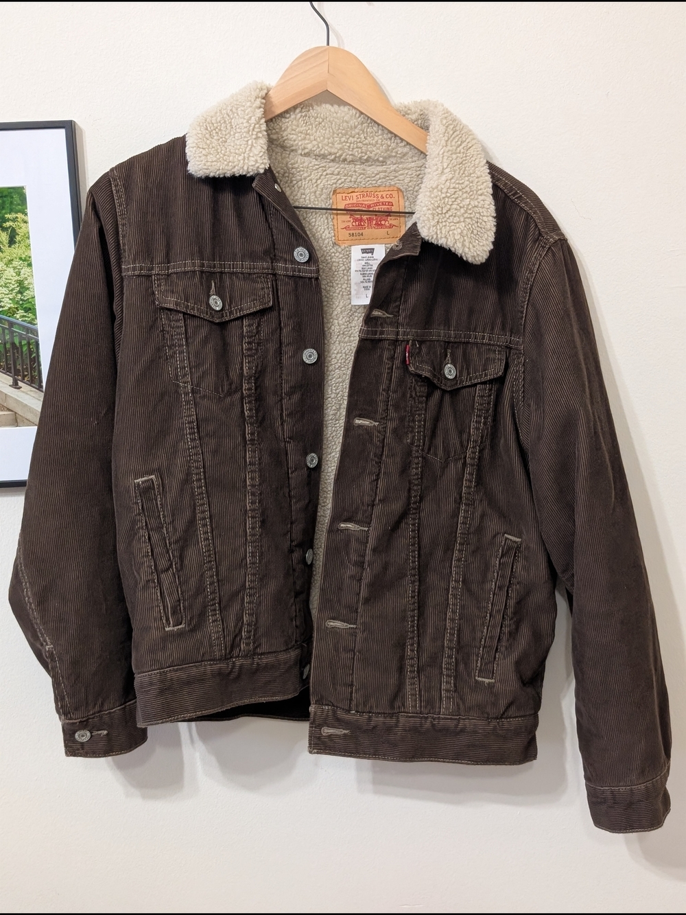 Levi's Brown Sherpa-Lined Corduroy Trucker Jacket